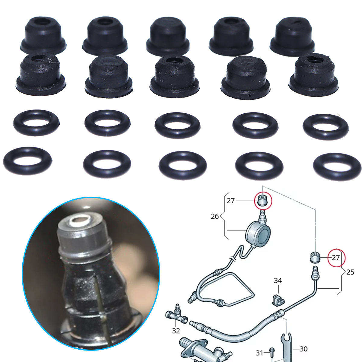 For Fiat Ulysse Peugeot 806 19 - Plastic Pipe Clip 리뷰 및 가격